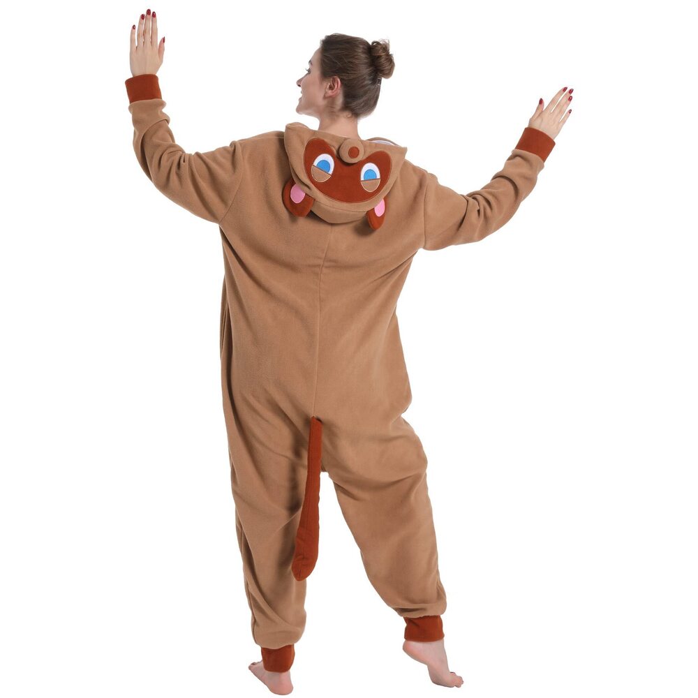 6019 Adult Raccoon Costume Animal Onesie, Dressing-Up Party Halloween View 2